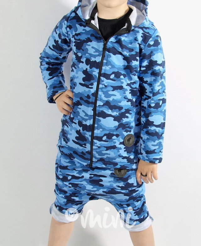 Blue army long mikina *DreamDress*