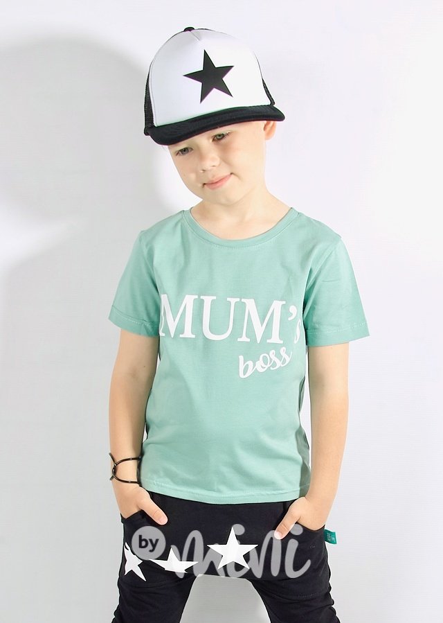 MUM's boss chlapecké triko mint