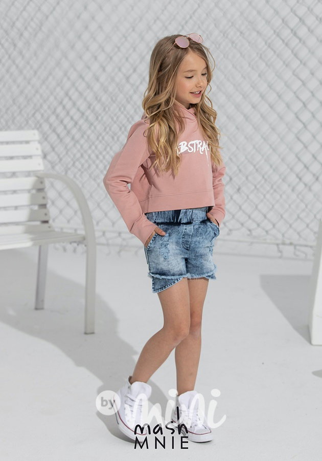 Jeans shorts ice dye light blue *Premium*