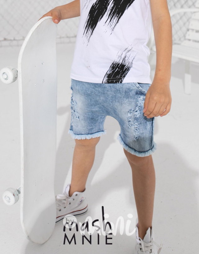 Baggy ripped shorts - ice blue *Premium*