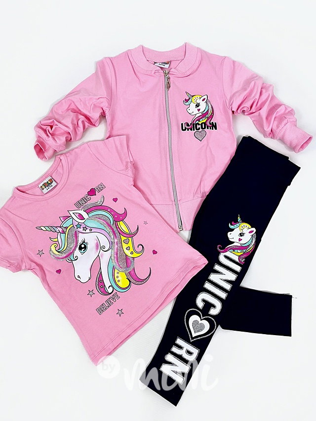 3pcs Unicorn pink souprava