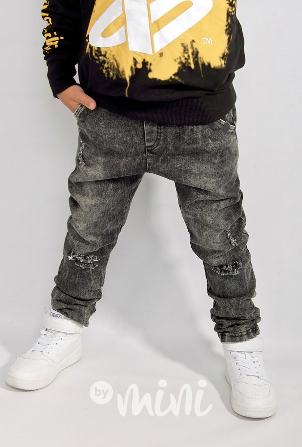Černé ripped jeansy - All for kids