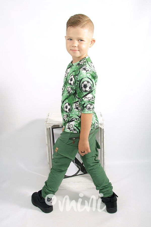 Khaki baggy kapsáče zip