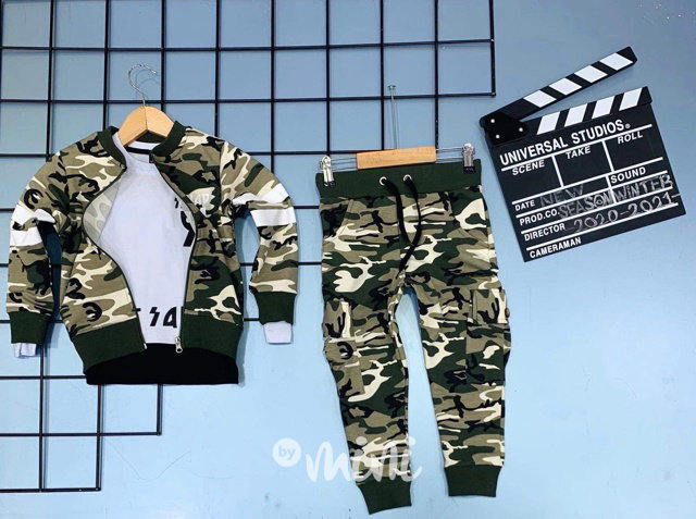 3pcs green army souprava