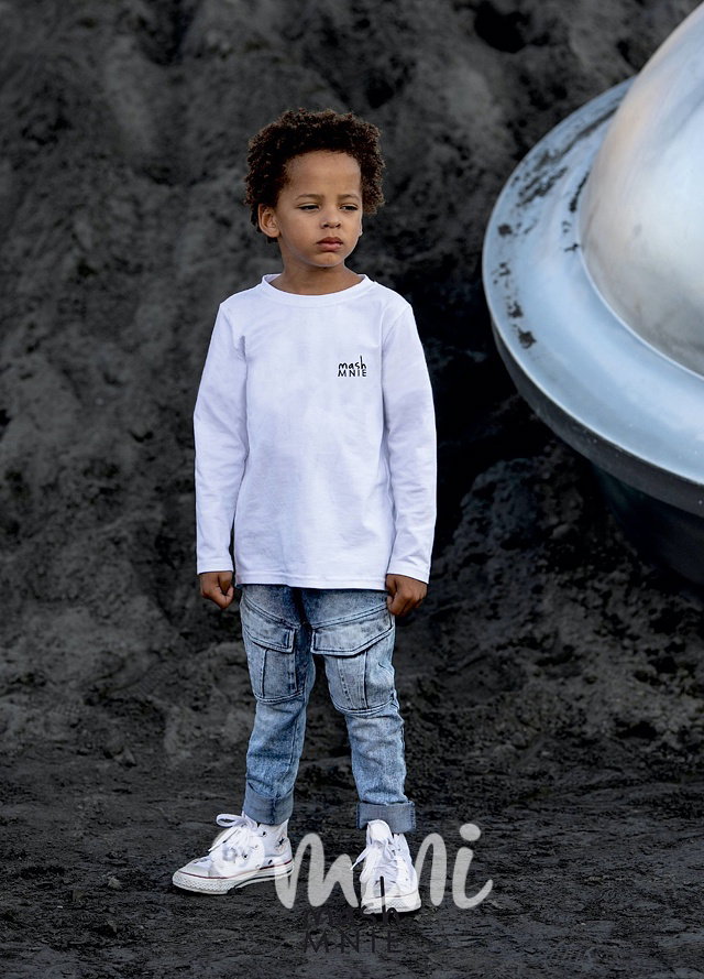 Klučičí bavlněné džíny v pase na gumu 