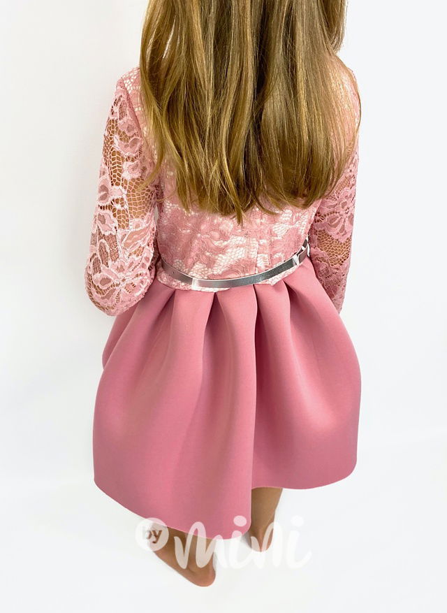 Luxury Rose pink dress - tmavě růžové dívčí šaty