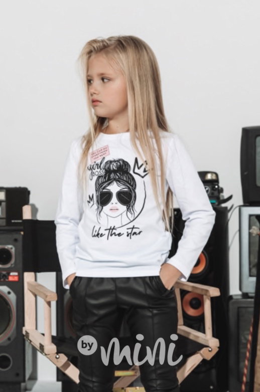 Girl boss blůzka - bílá *by AFK*