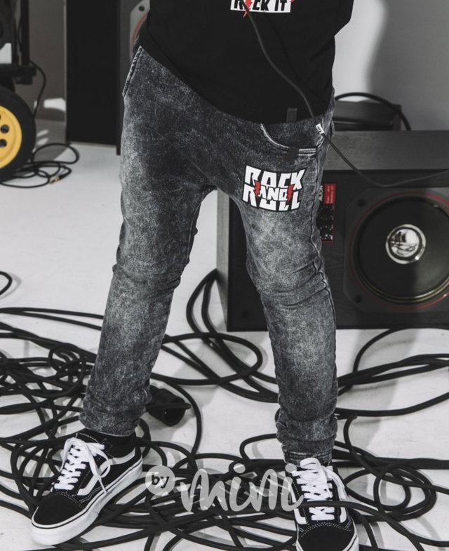 ROCK acid wash black baggy *by AFK*