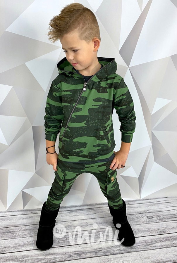 Green army baggy kapsáče zip