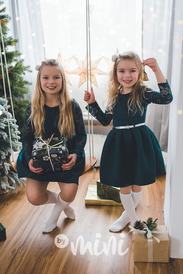 Luxury Smaragd dress - luxusní dívčí šaty