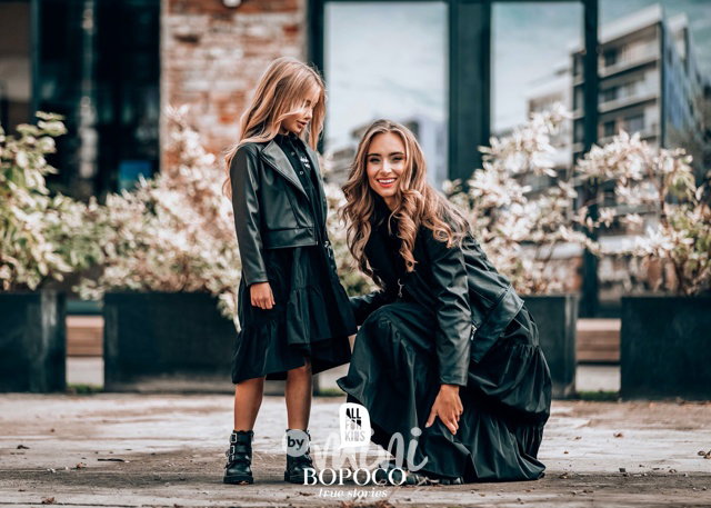 Eco leather bunda černá #MiniMe