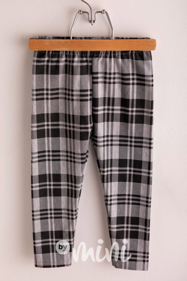 Zateplené legíny Lily - grey karo
