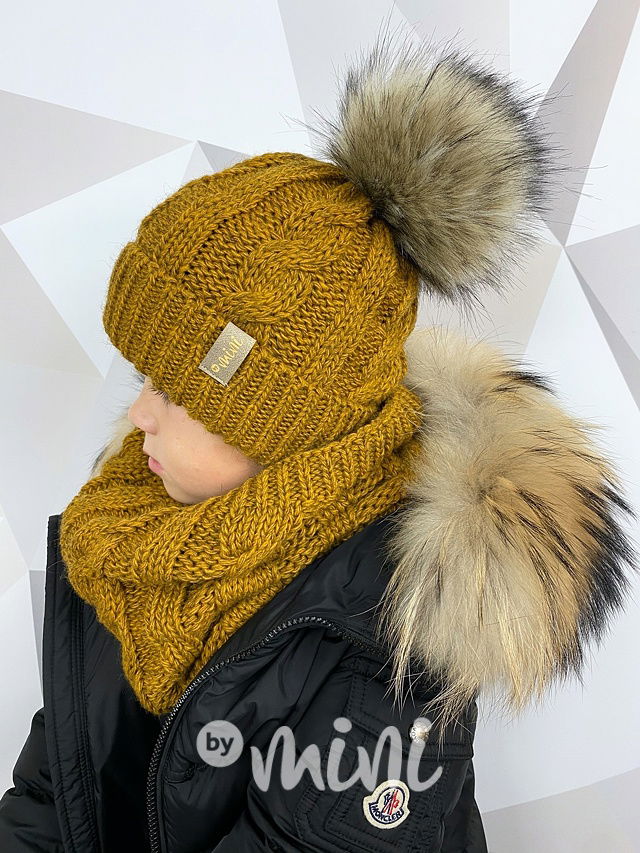 SUPER TERMO kulich + maxi nákrčník MUSTARD