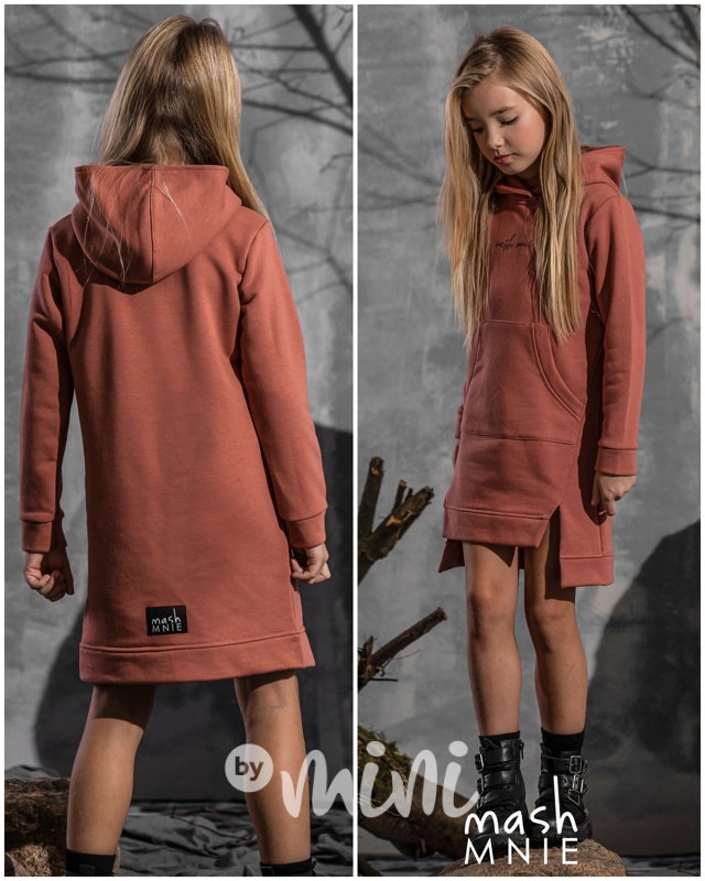 Hoodie dívčí dress coral *by MashMnie*