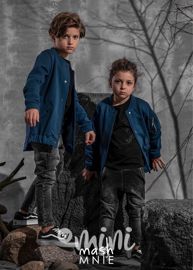 Soft jeans se zipem black *MashMnie*