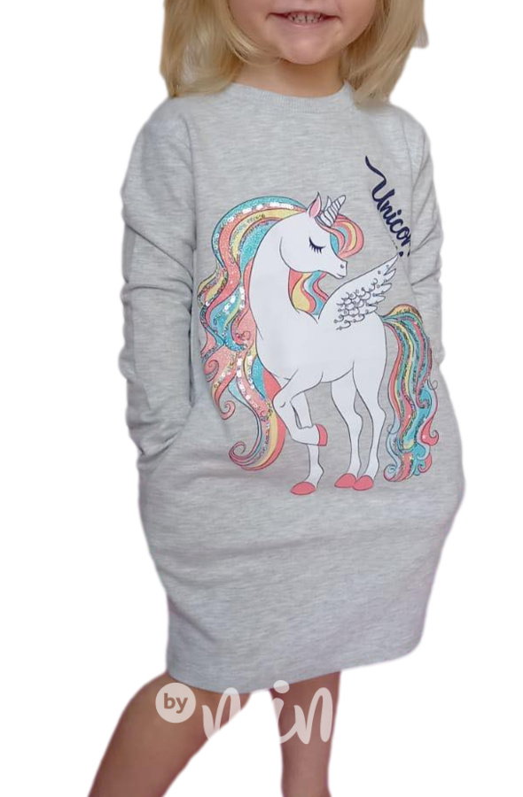 Unicorn tunika - šedý melír