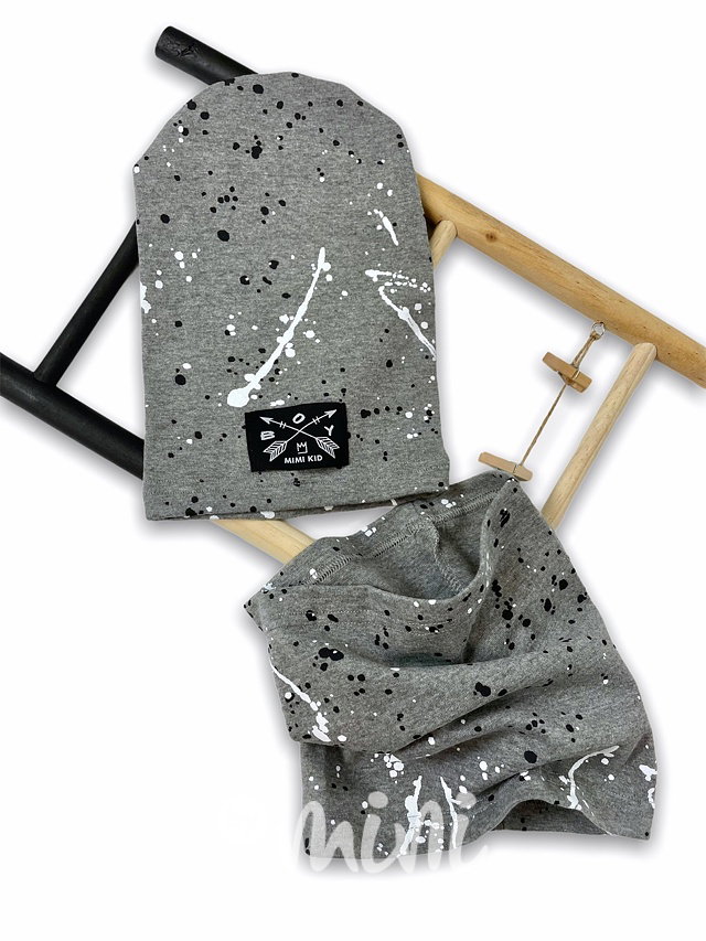 KID houmles čepka s nákrčníkem - grey