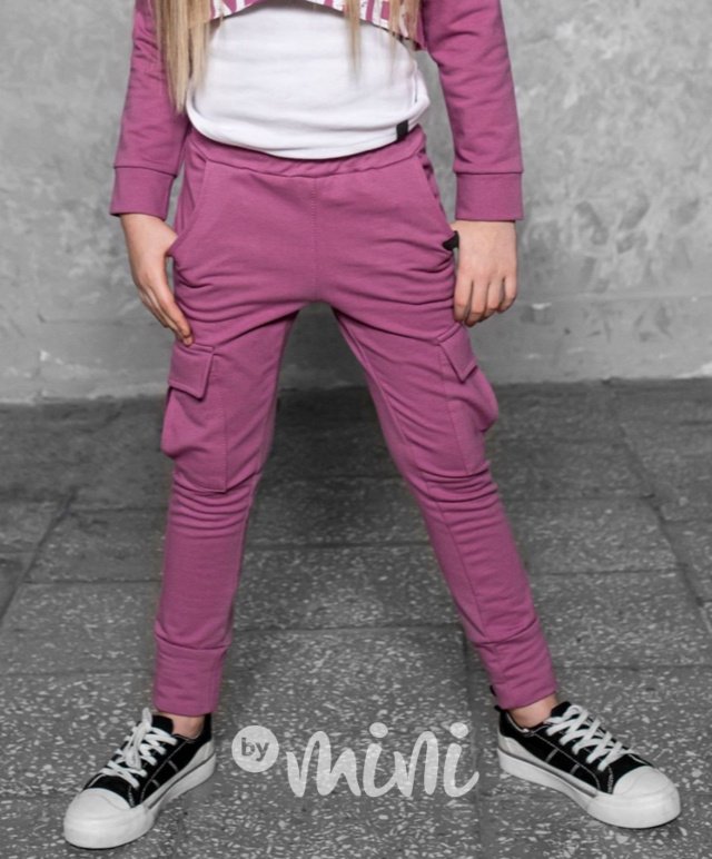 Kalhoty s kapsami pink *AFK*