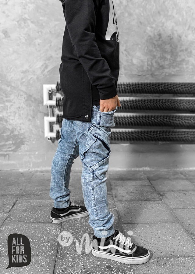 Ice blue denim cotton kalhoty *AFK*