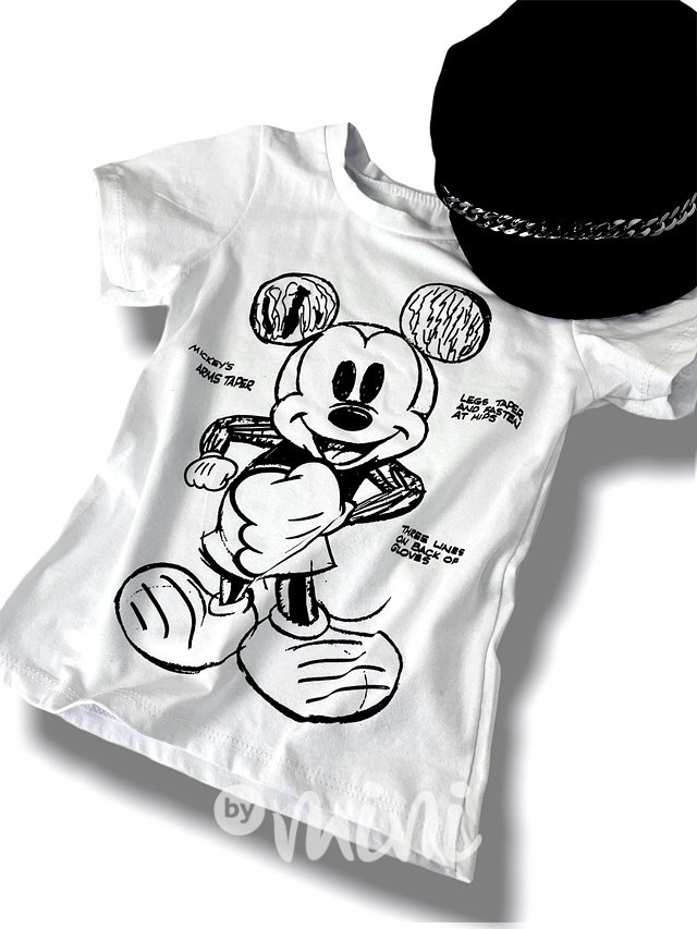 Mickey fashion dívčí bílé triko