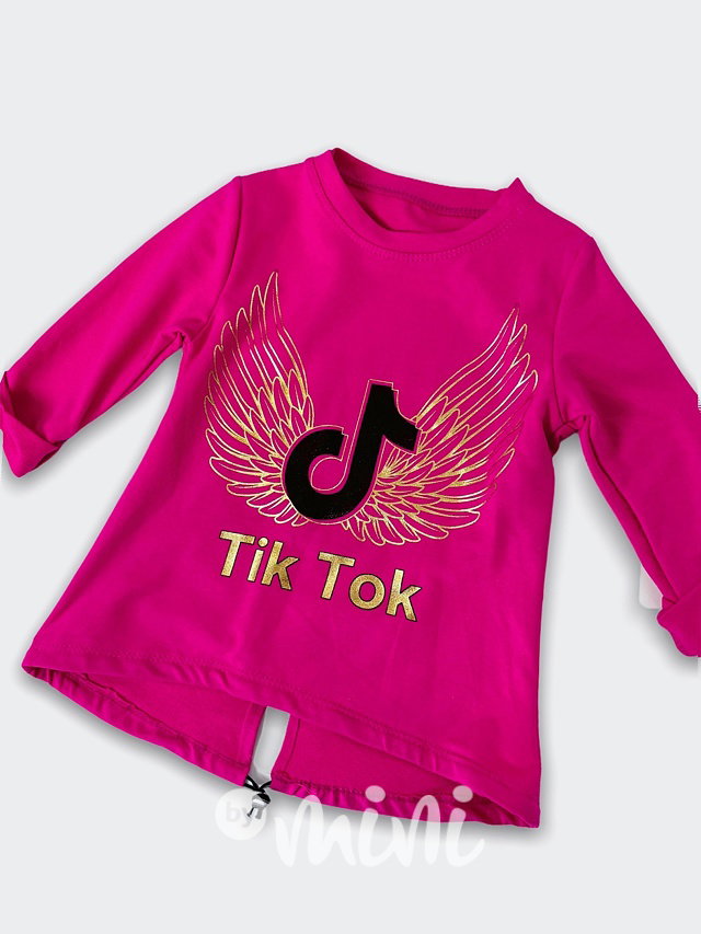 Tik Tok gold wings blůzka - malinová