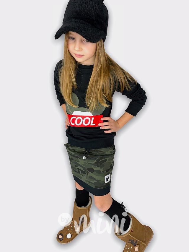 Dívčí a dětský army set oblečení mikina + sukně cool mickey