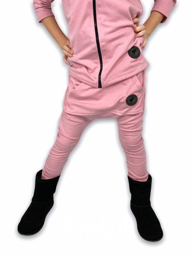 Fashion baggy dívčí tepláčky - pudrové *DreamDress*