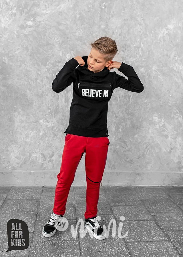 Tepláky se zipy červené *AFK*