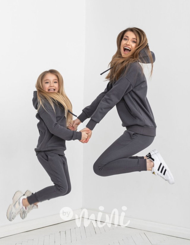 Loungewear teplákovka - steel #MiniMe