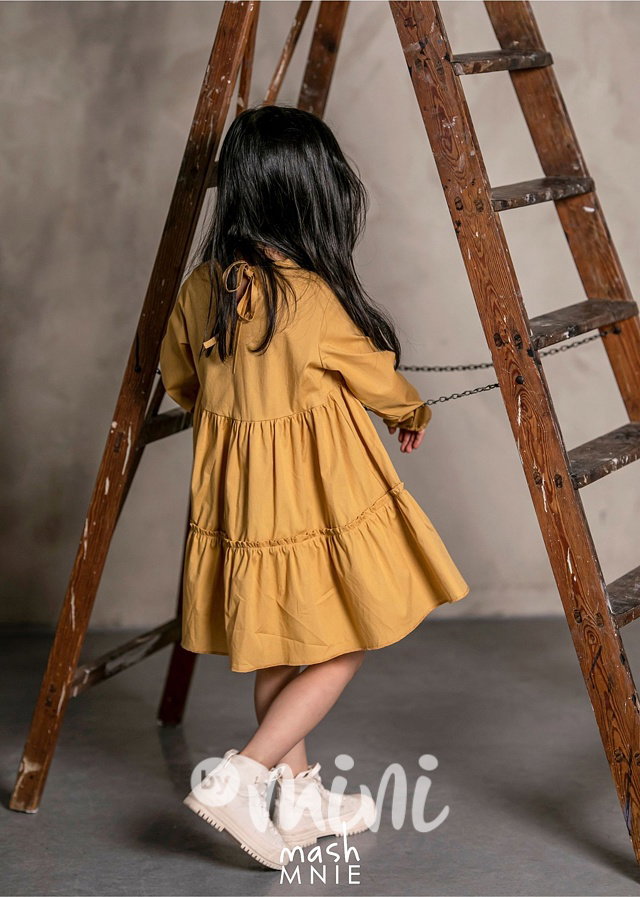 Boho šaty mustard *MashMnie*