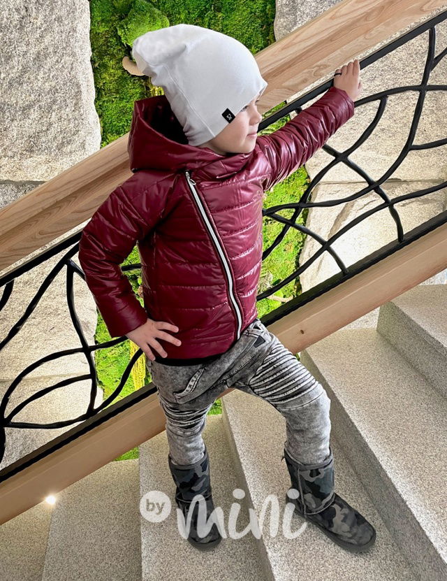 Bordo chlapecká bunda jarní přechodová