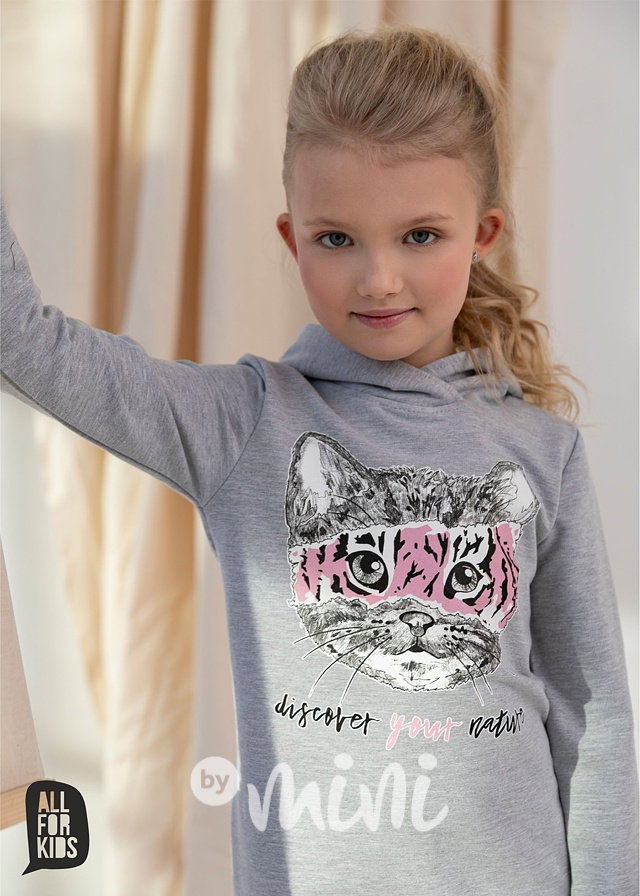 Hoodie mikčotunika crossed backs šedá *AFK*