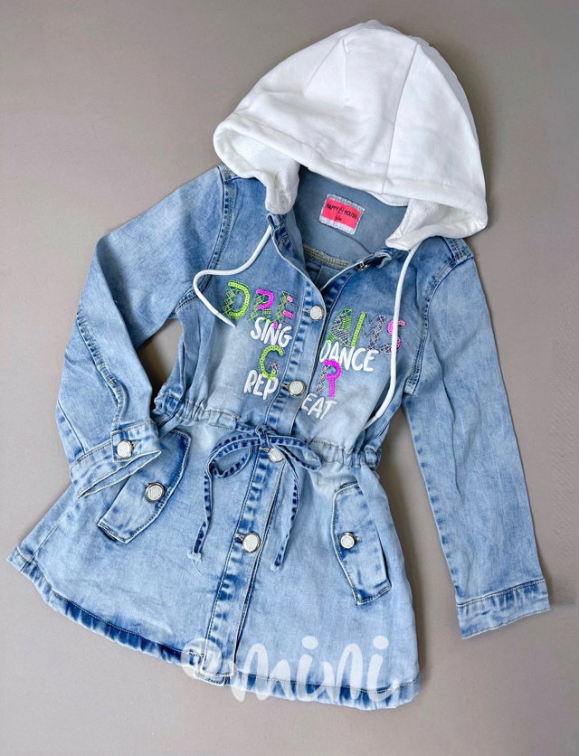 Jeans parka s odnímatelnou kapucí