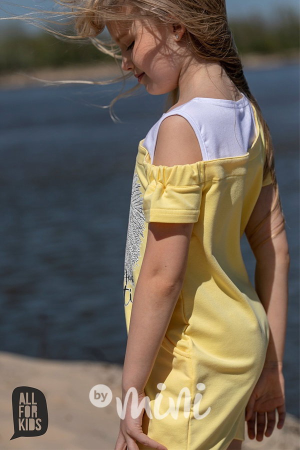 Mikinová tunika CUTIE yellow *AFK*