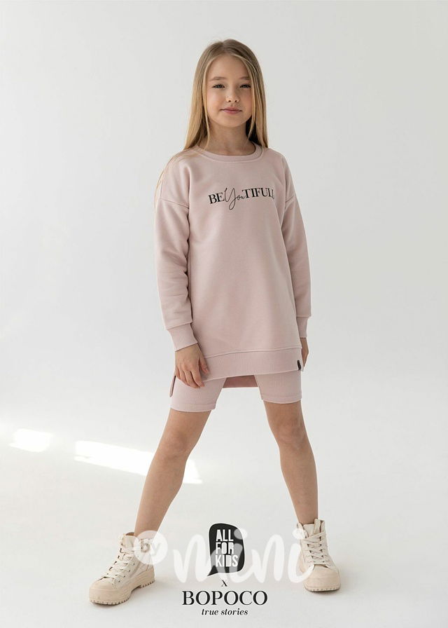 Žebrované legínokraťasy pink