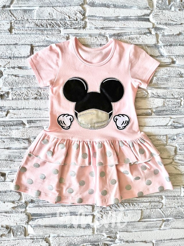 Mickey šaty rouška pink
