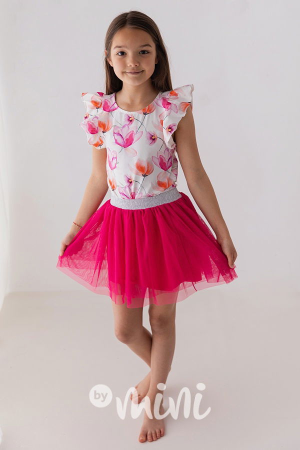 Amarantová tylová tutu sukně