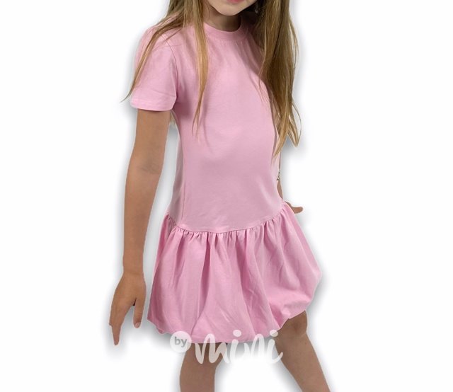 Sweet pink šaty s balonovou sukní - krátký rukáv