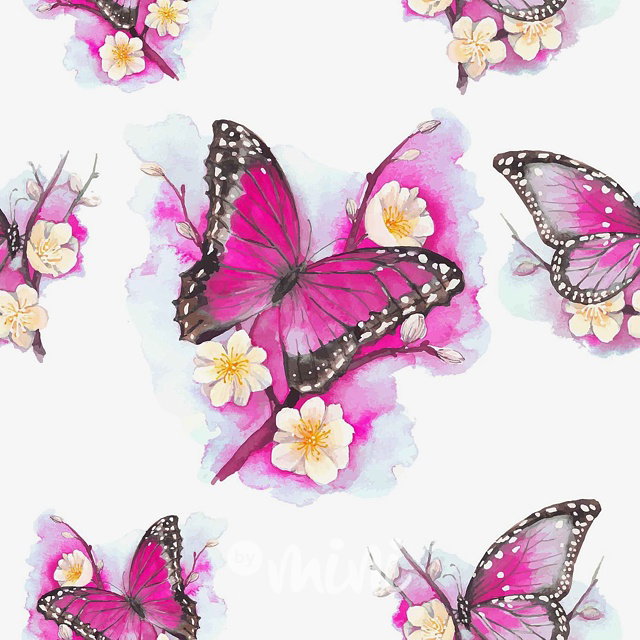Pink butterfly soft cotton legíny *Lily Grey*