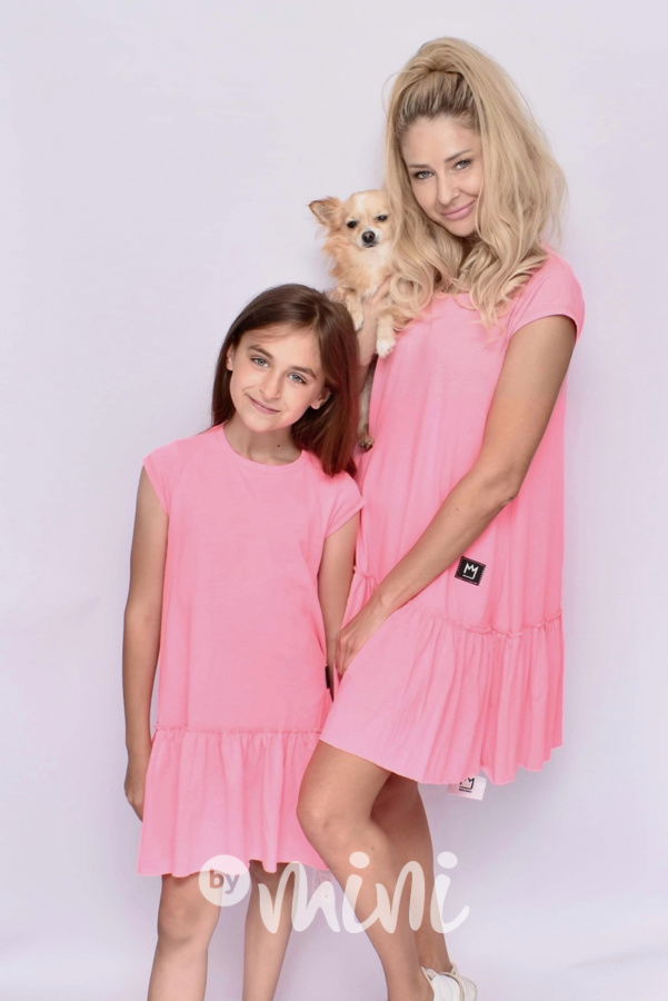 Neon pink oversize šaty *TOP*