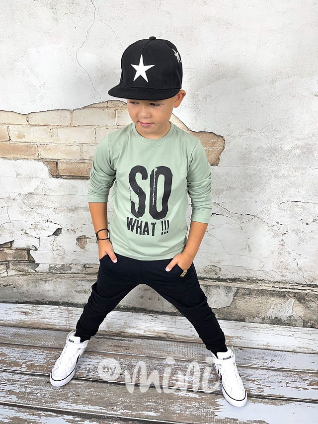 Černé chlapecké tepláky - BASIC