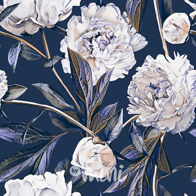 Midnight peony soft cotton legíny *Lily Grey*