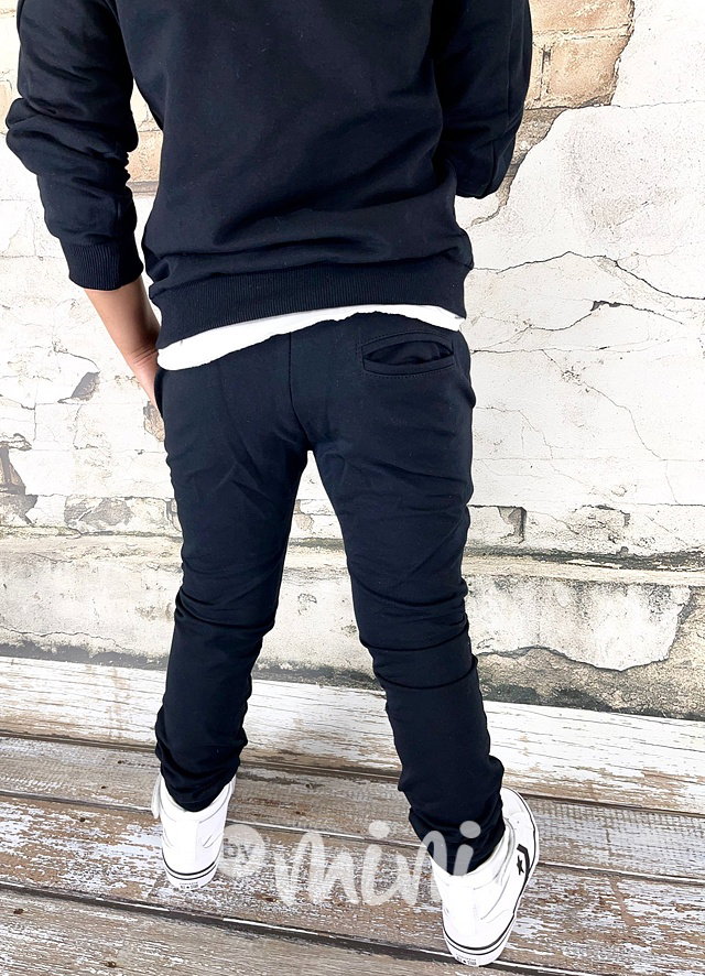 Elegant pants s knoflíčky černé