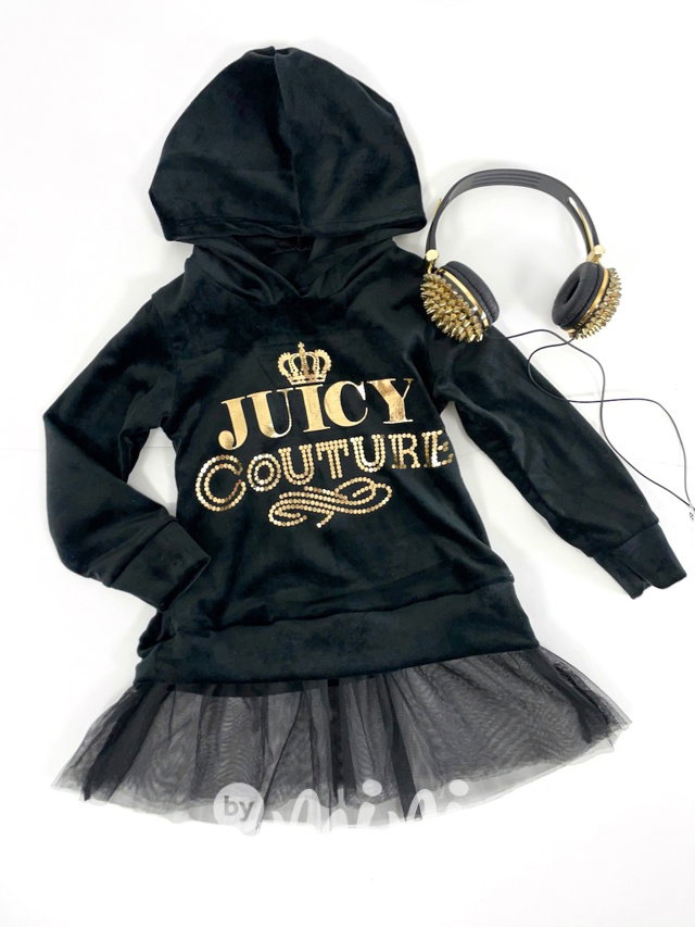 JUICY velur hoodie tunika s tylem