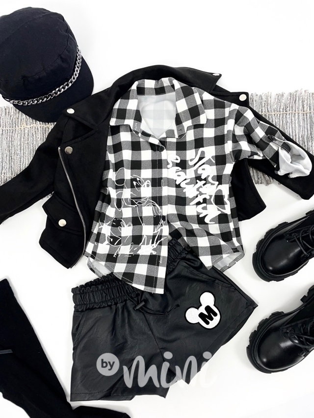 MICKEY eco leather kraťasy