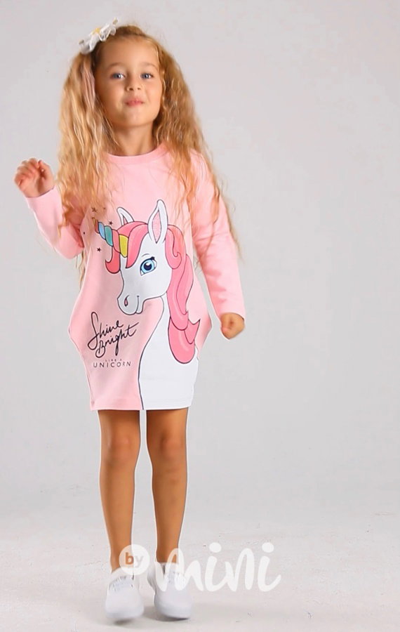 UNICORN mikinová tunika - pink