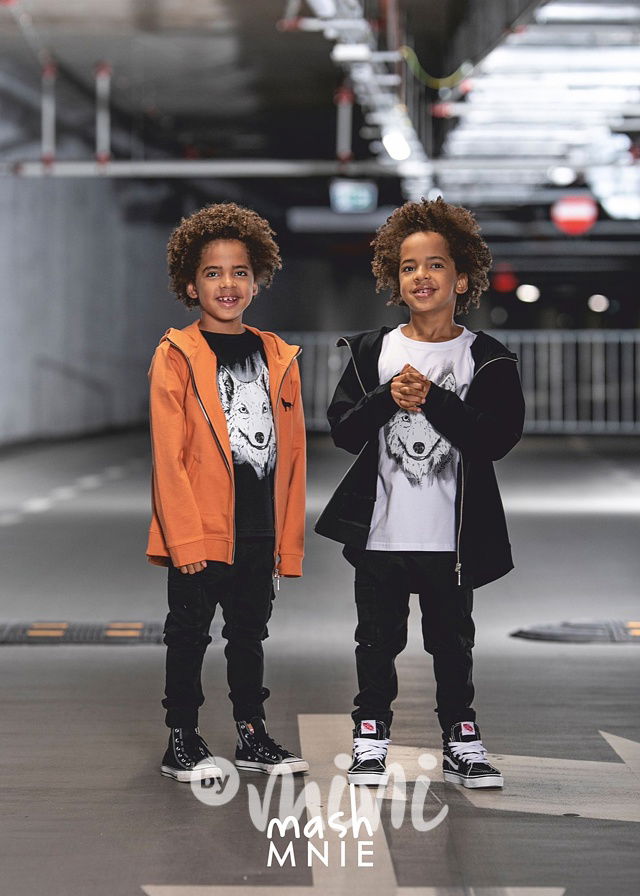 WOLF mikina zip orange *MashMnie*