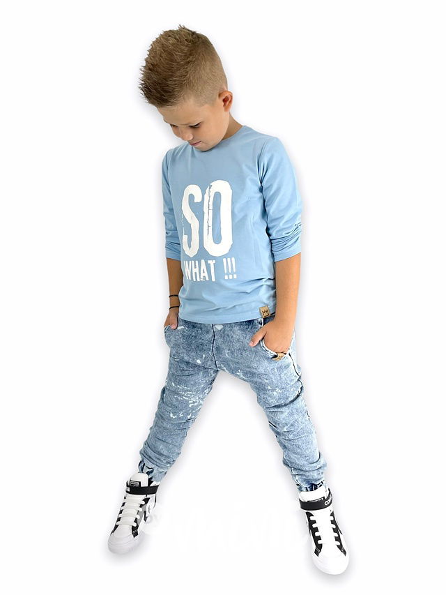 SO WHAT longsleeve triko sky blue
