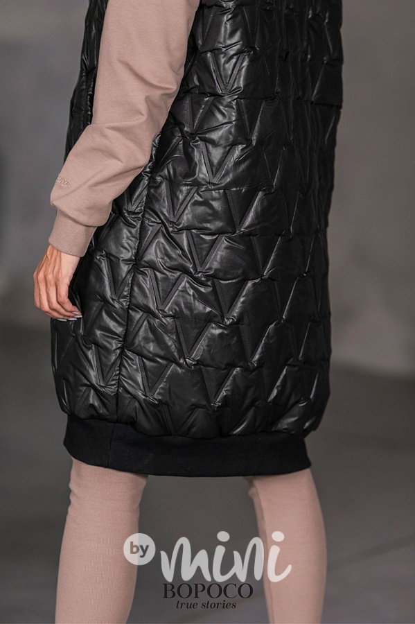 BOPOCO prošívaná dlouhá oversize vesta