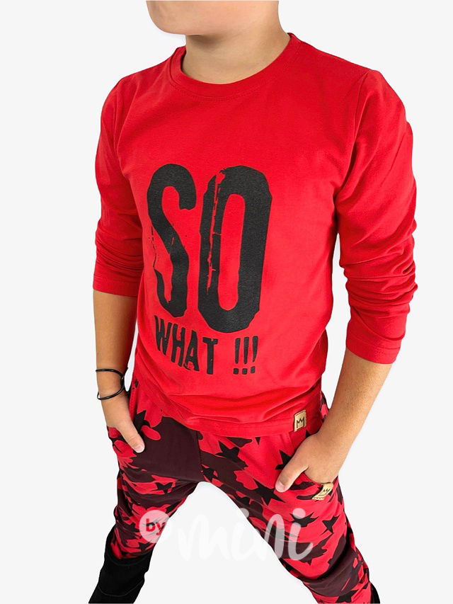 SO WHAT longsleeve triko red
